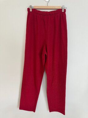 Steven Ross Naturally Woman Red High Waist Cotton Blend Sweatpants Size L